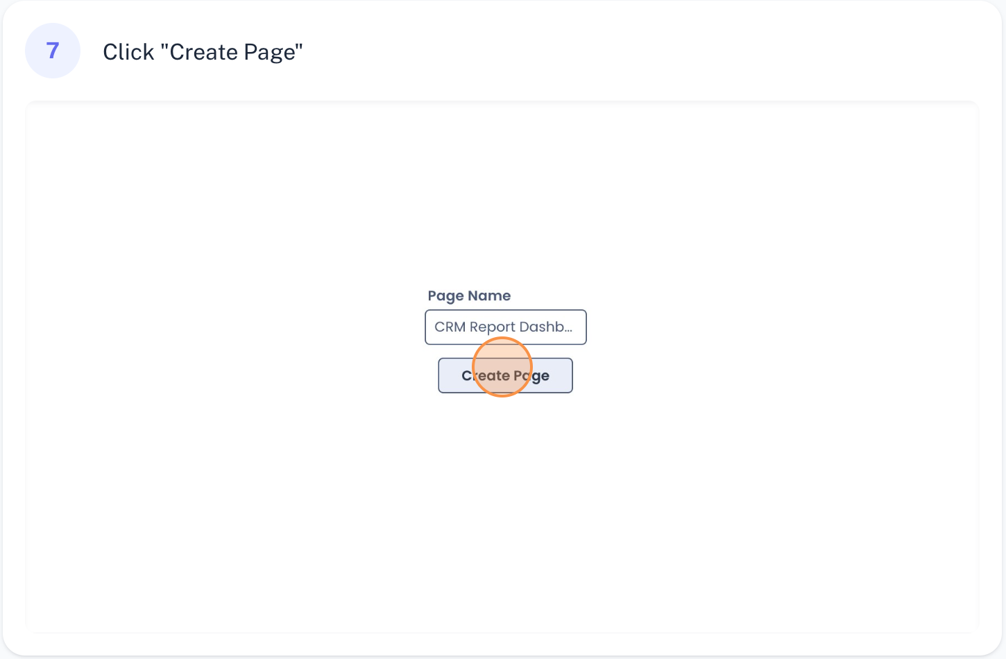 Create new page from sidebar step 7